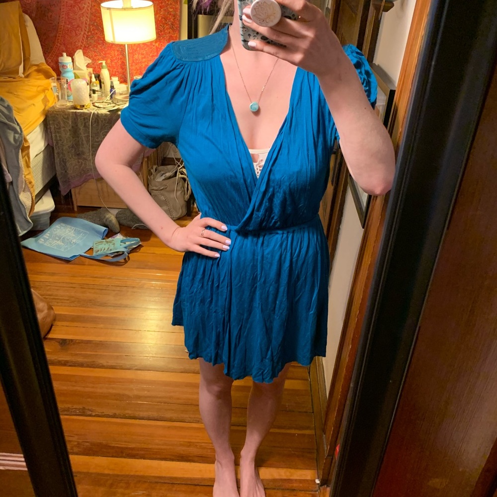 Teal Free People dress